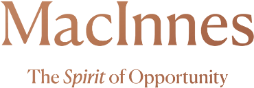 MacInnes text logo saying 'MacInnes | The Spirit of Opportunity